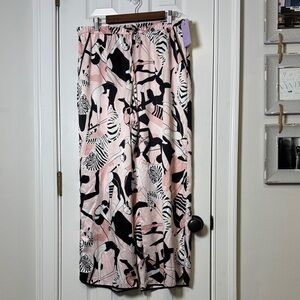 Joyspun Abstract Print Lounge Pants L Drawstring Recycled Soft NWT